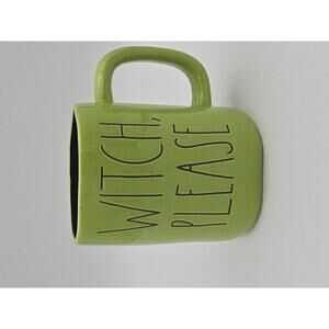 Rae Dunn Green Witch, Please Halloween Mug